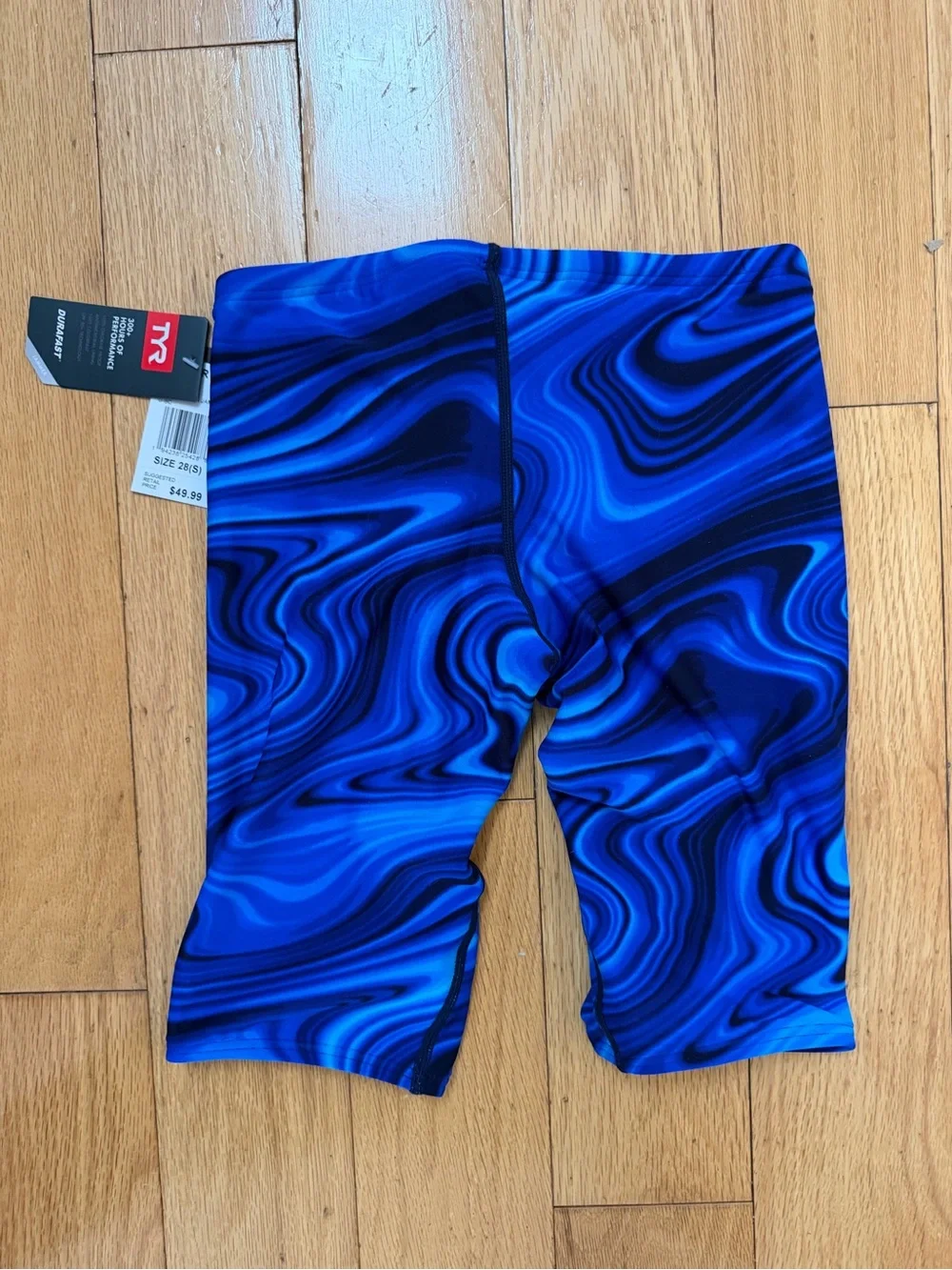 TYR Men’s Blue Swirl Jammer - NWT
